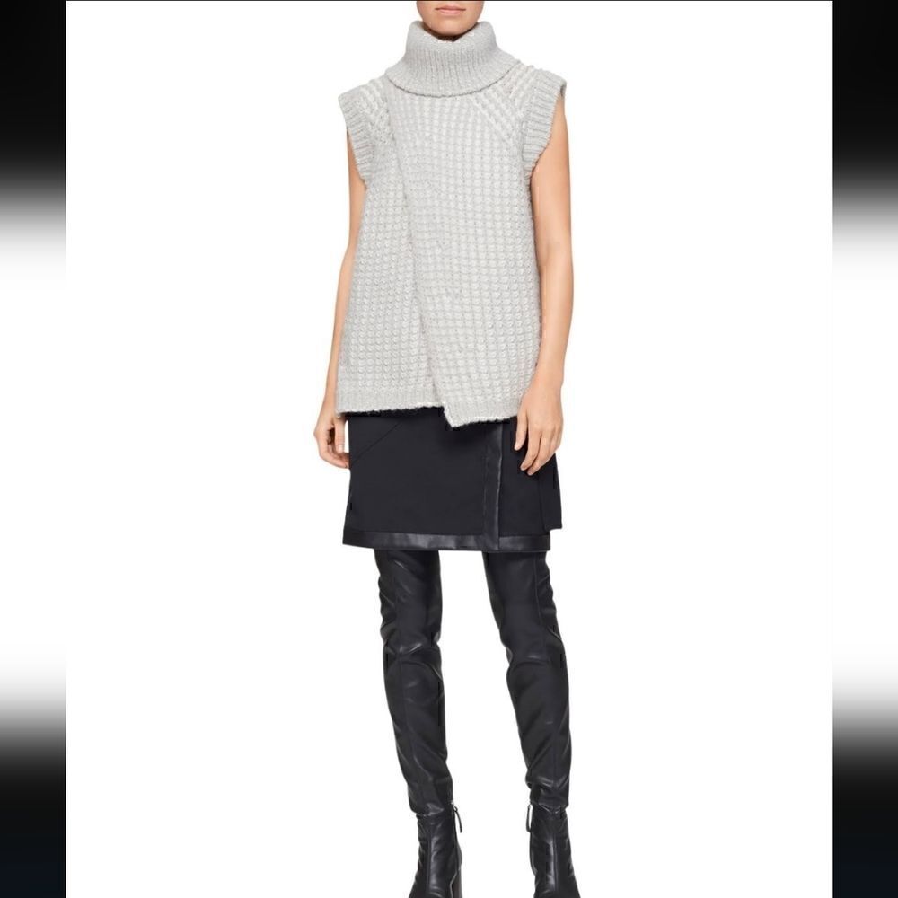 3.1 Phillip Lim Fisherman  Chunky Rib Cowl Neck Sleeveless Sweater